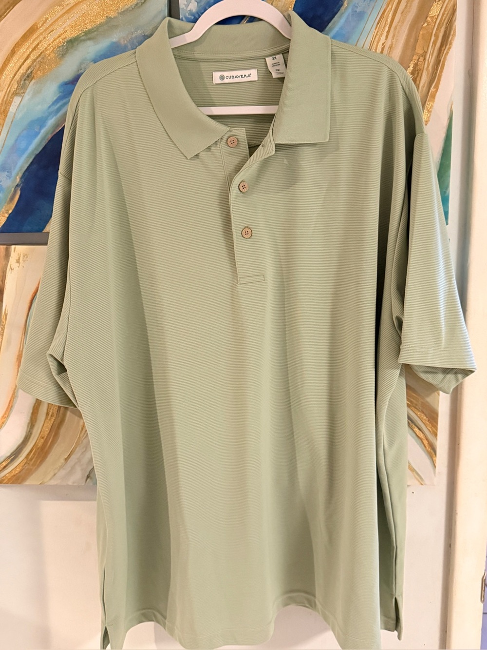 Cubavera Essential Textured Performance Polo Shirt 3X